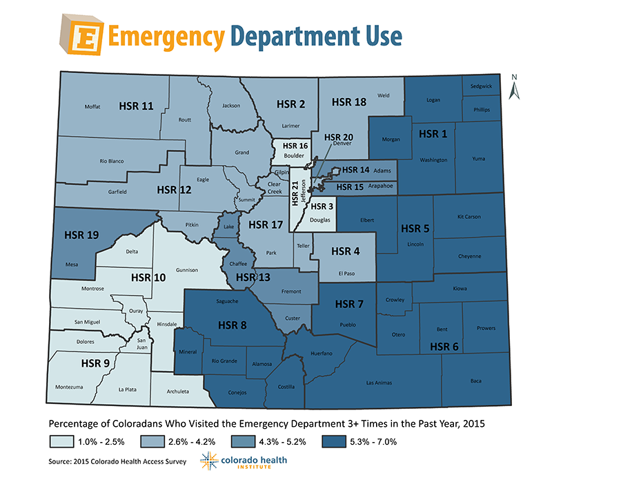 Mapping Data A to Z Emergency Department Use Colorado Health Institute